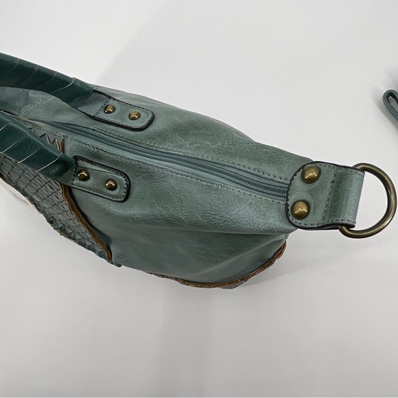 Le Miel Vegan Leather Purse NWT Aged Turquoise Color - Picture 10 of 16